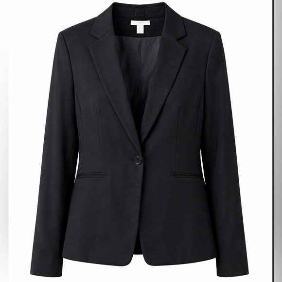 H&M Jackets & Blazers - H&M Black Tailored Work Blazer Office Jacket Women’s L EU 46